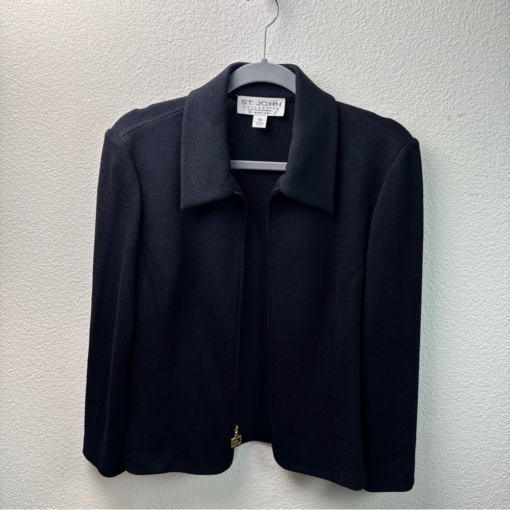St. John Black Women's Jacket 10 - Picture 9 of 9